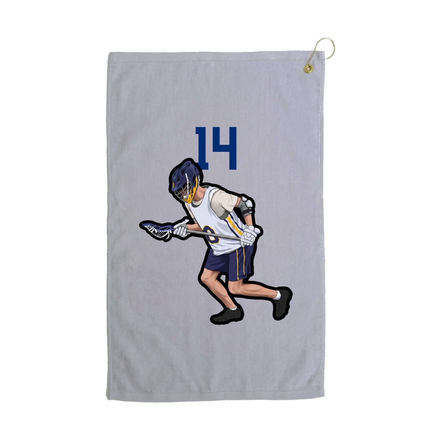 Golf Towel — Number Top in Grey