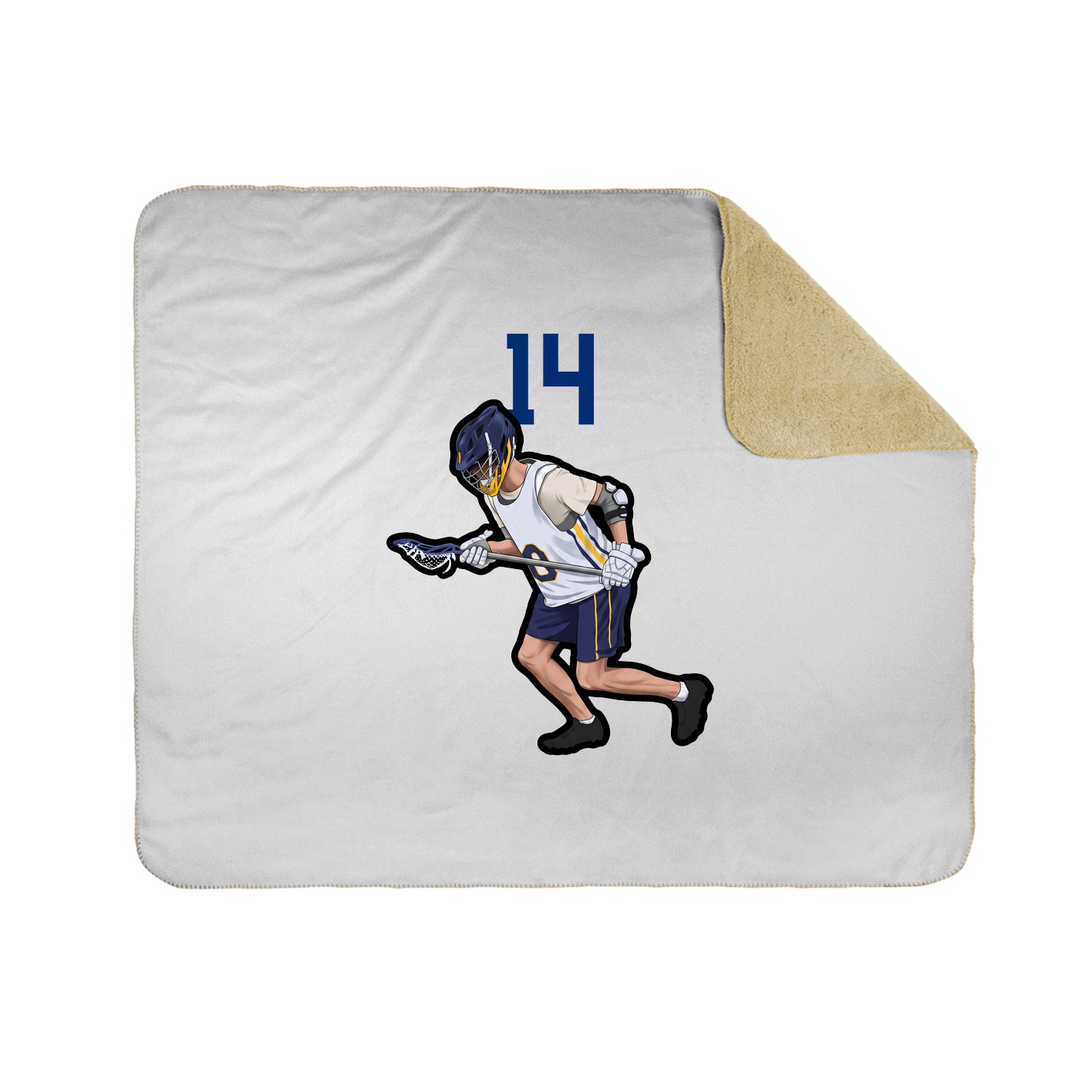 Throw Blanket — Number Top in White