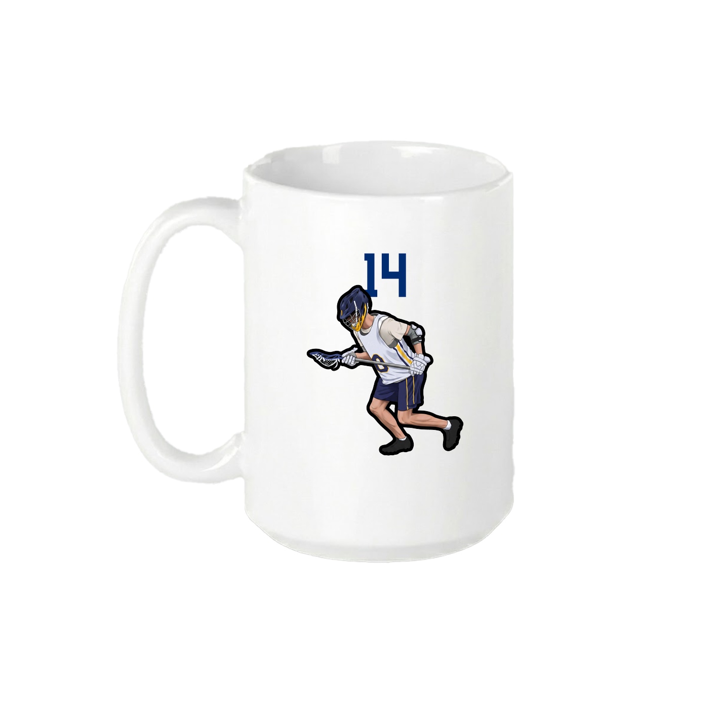 15oz Coffee Mug — Number Top in White
