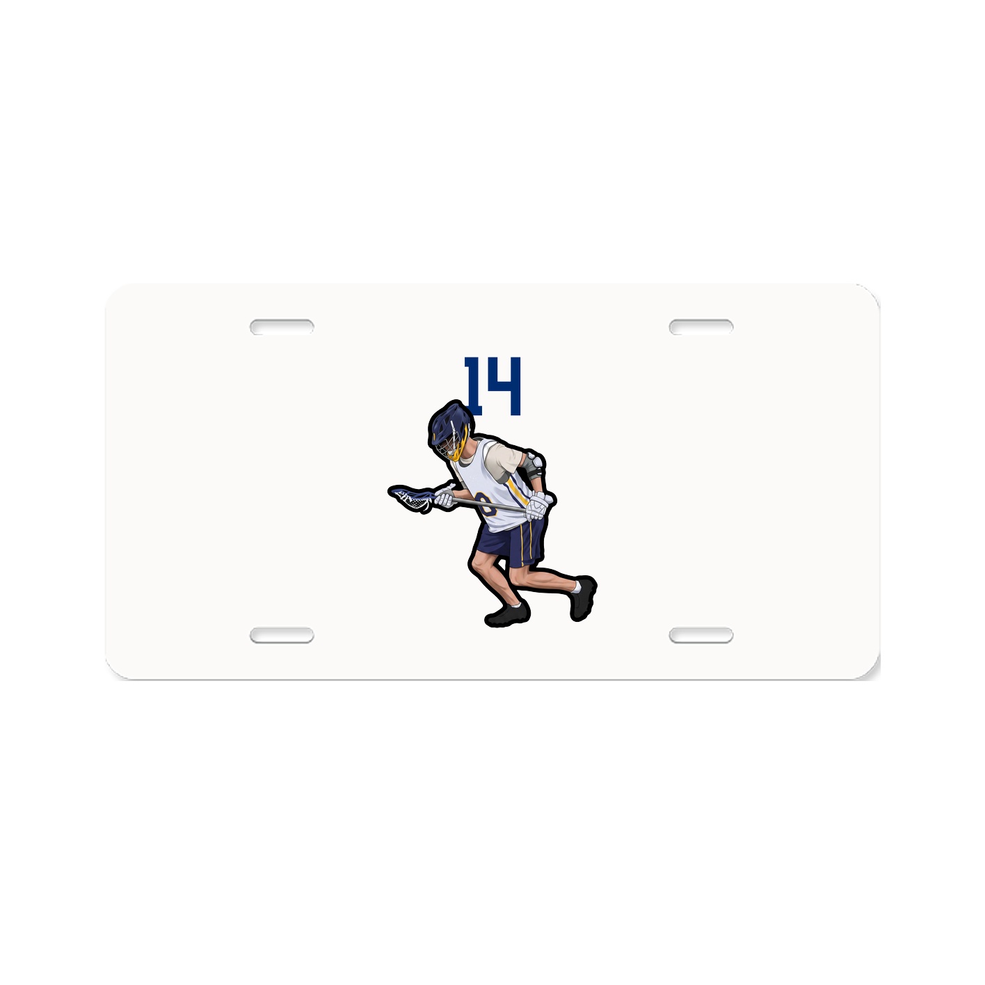 License Plate — Number Top in Classic