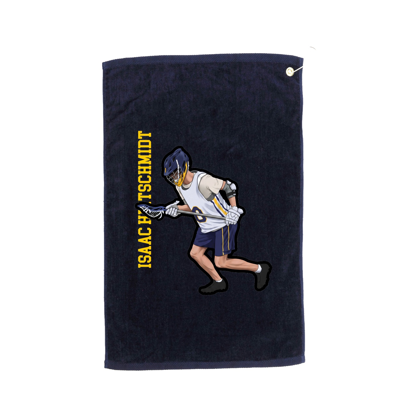 Golf Towel — Name Vertical in Navy