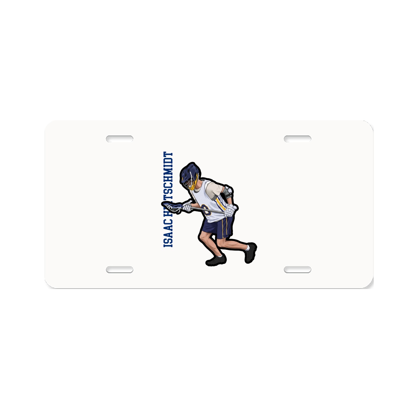 License Plate — Name Vertical in Classic