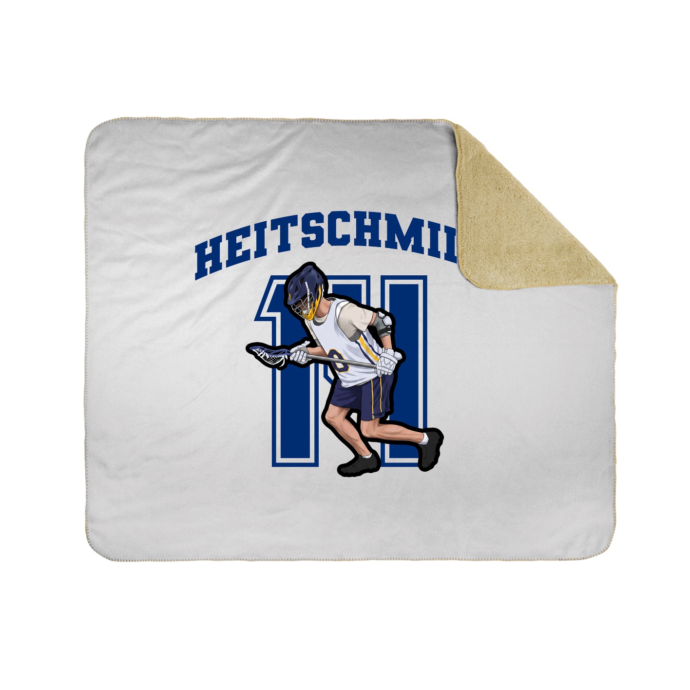 Throw Blanket — Number in White