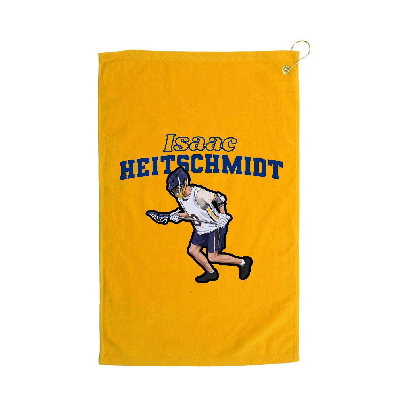 Golf Towel — Name Arch in Gold