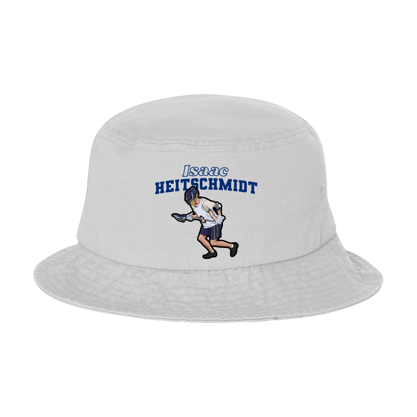 Bucket Cap — Name Arch in White