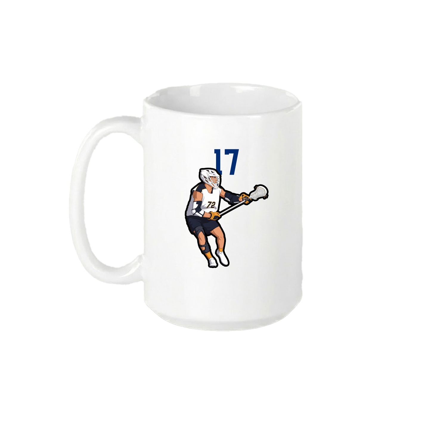 15oz Coffee Mug — Number Top in White