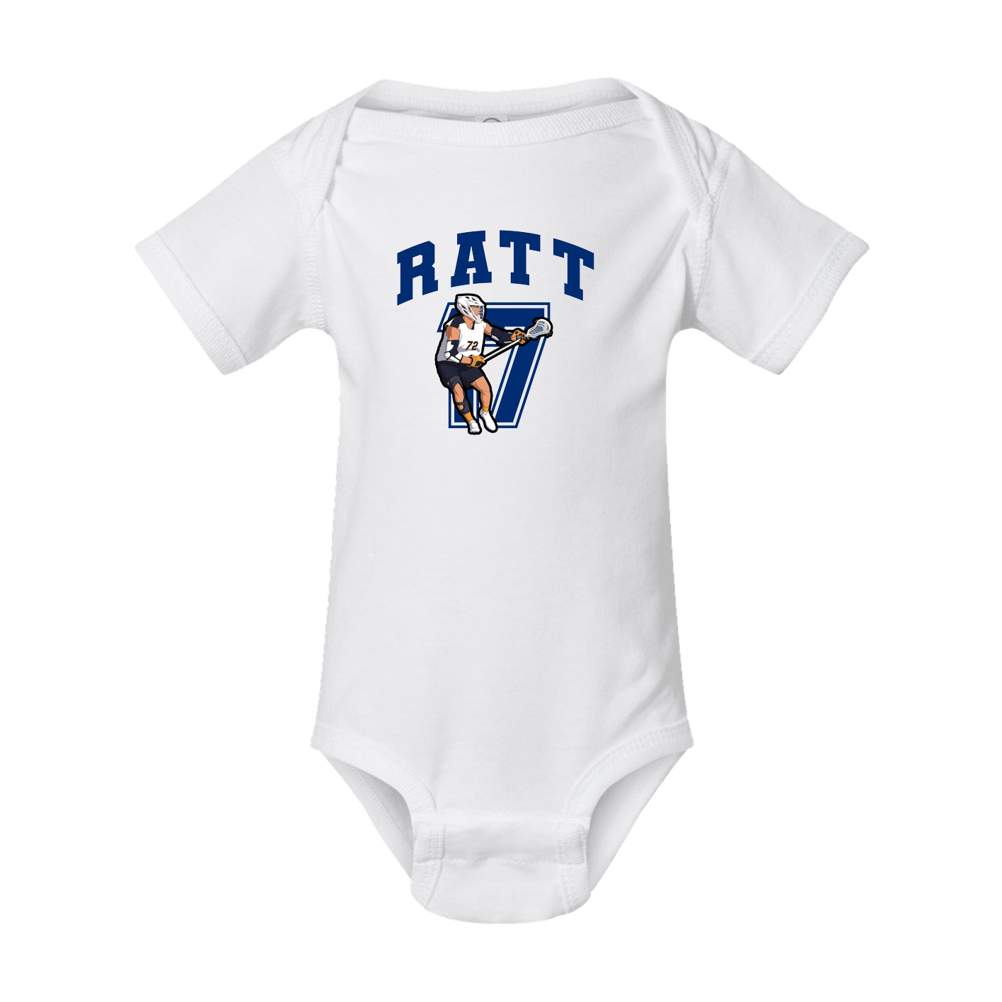 Baby Onesie — Number in White
