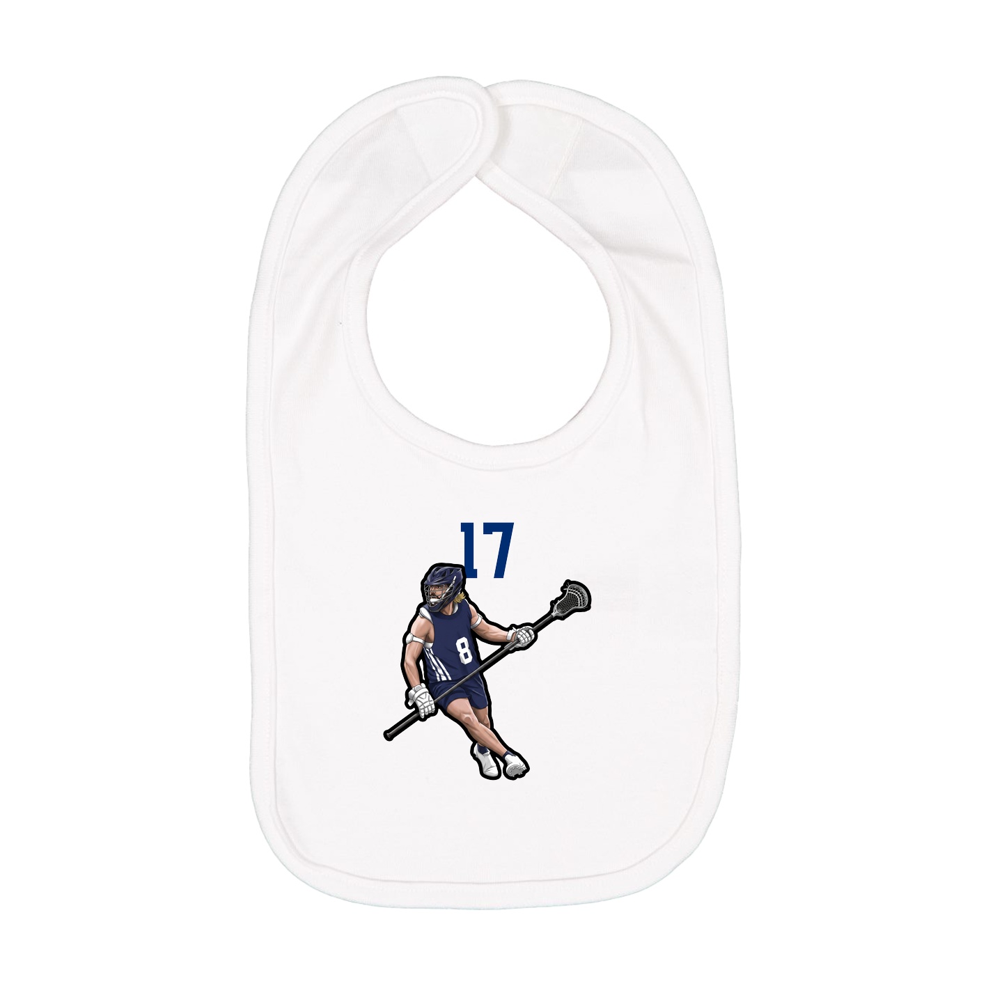 Infant Bib — Number Top in White