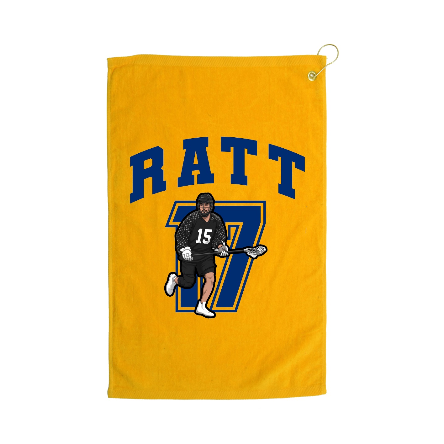 Golf Towel — Number in Gold