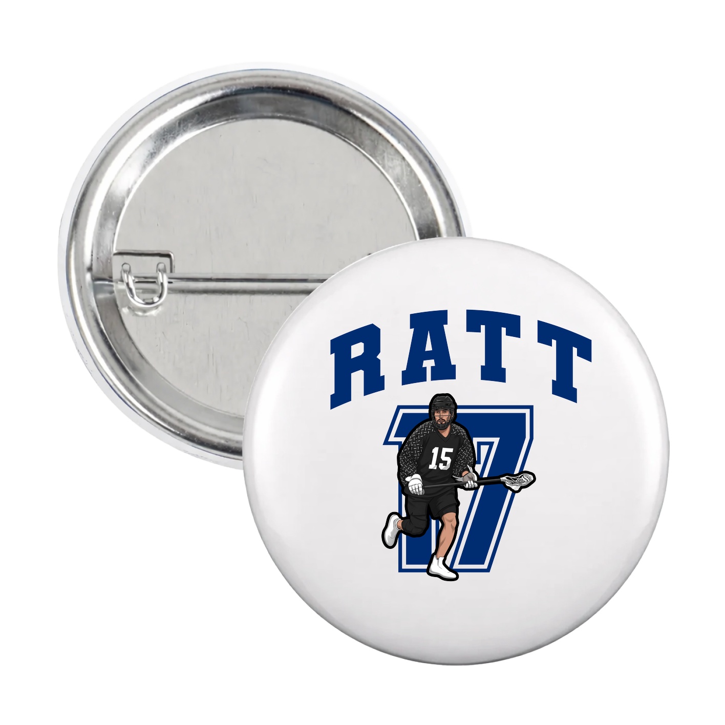 Game Day Button — Number in White