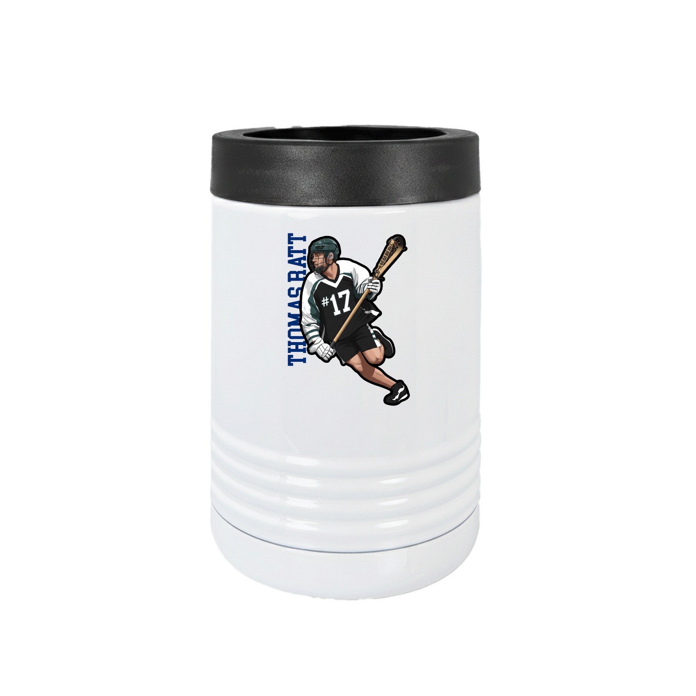 Beverage Holder — Name Vertical in White