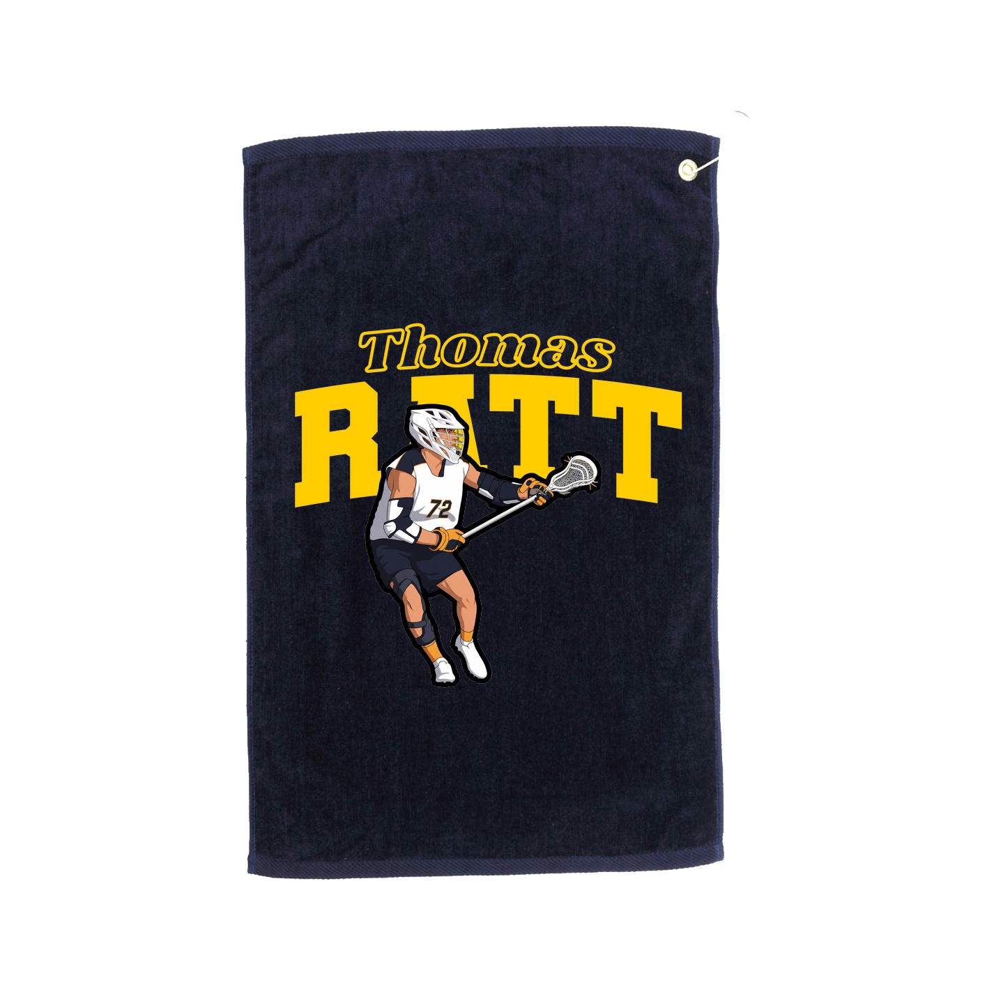 Golf Towel — Name Arch in Navy
