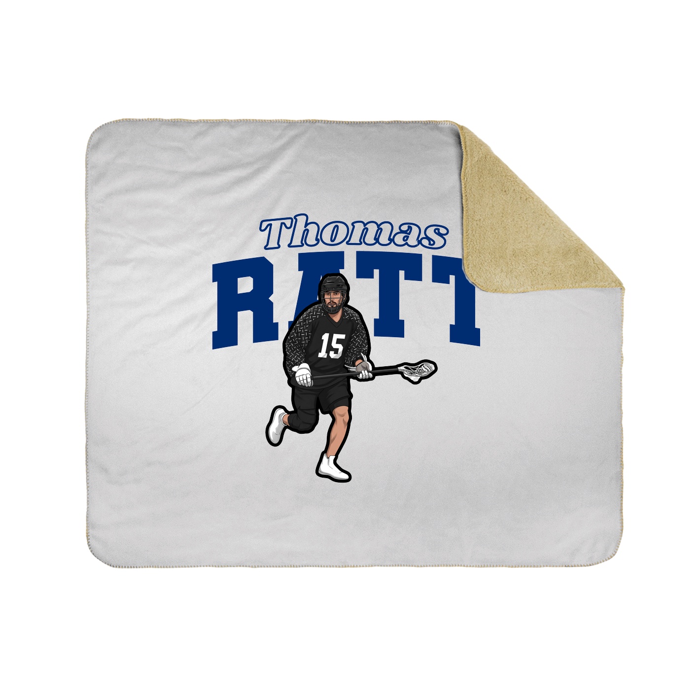 Throw Blanket — Name Arch in White