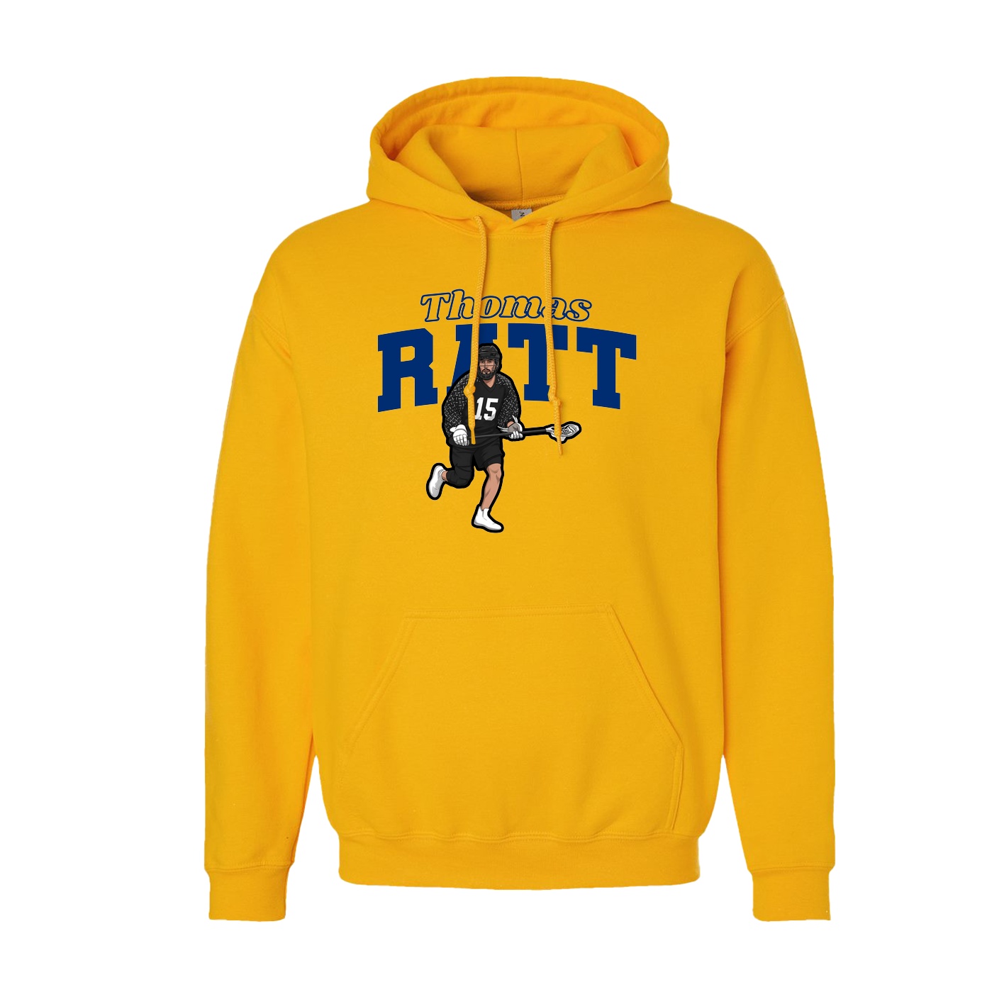 Youth Hoodie — Name Arch in Gold