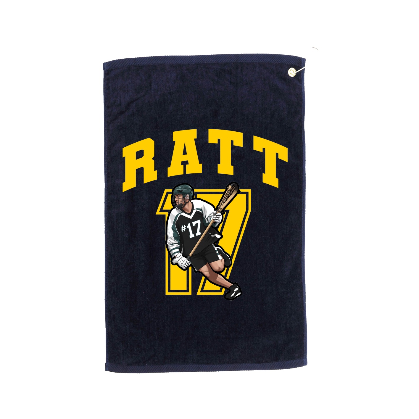 Golf Towel — Number in Navy
