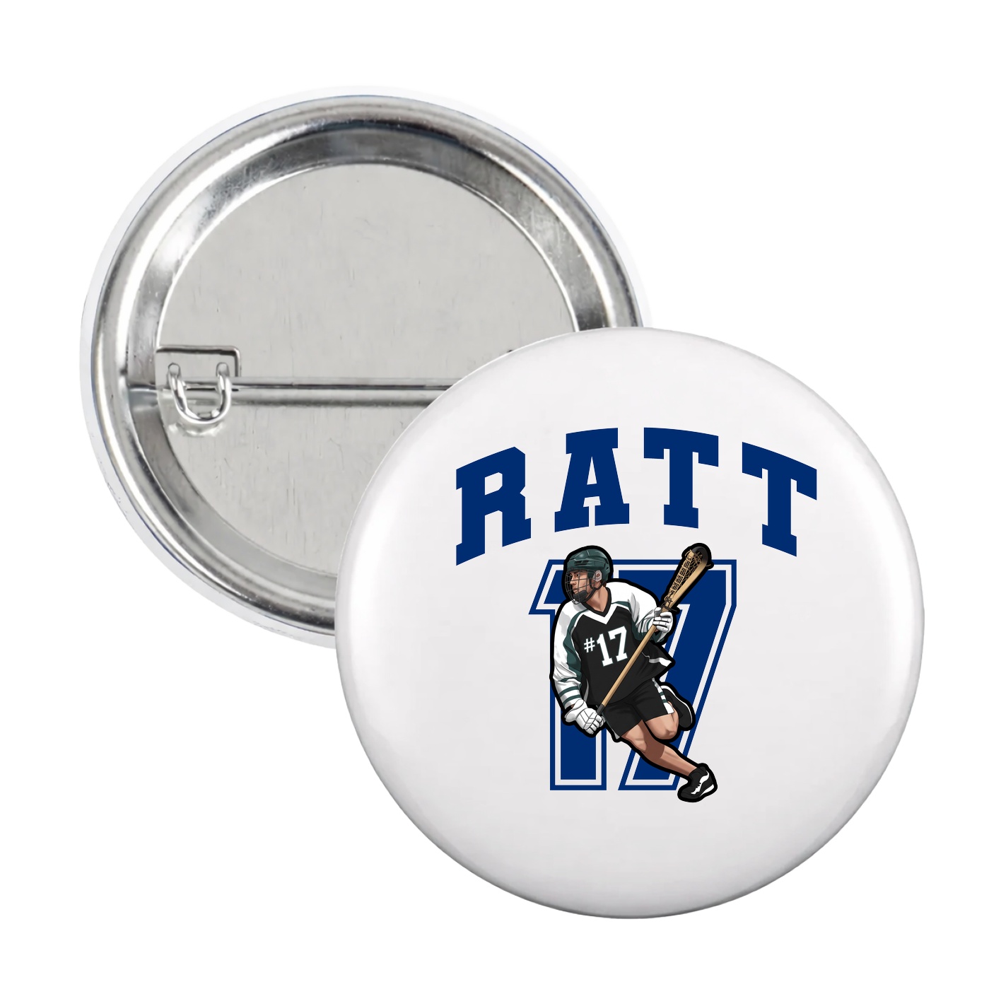 Game Day Button — Number in White
