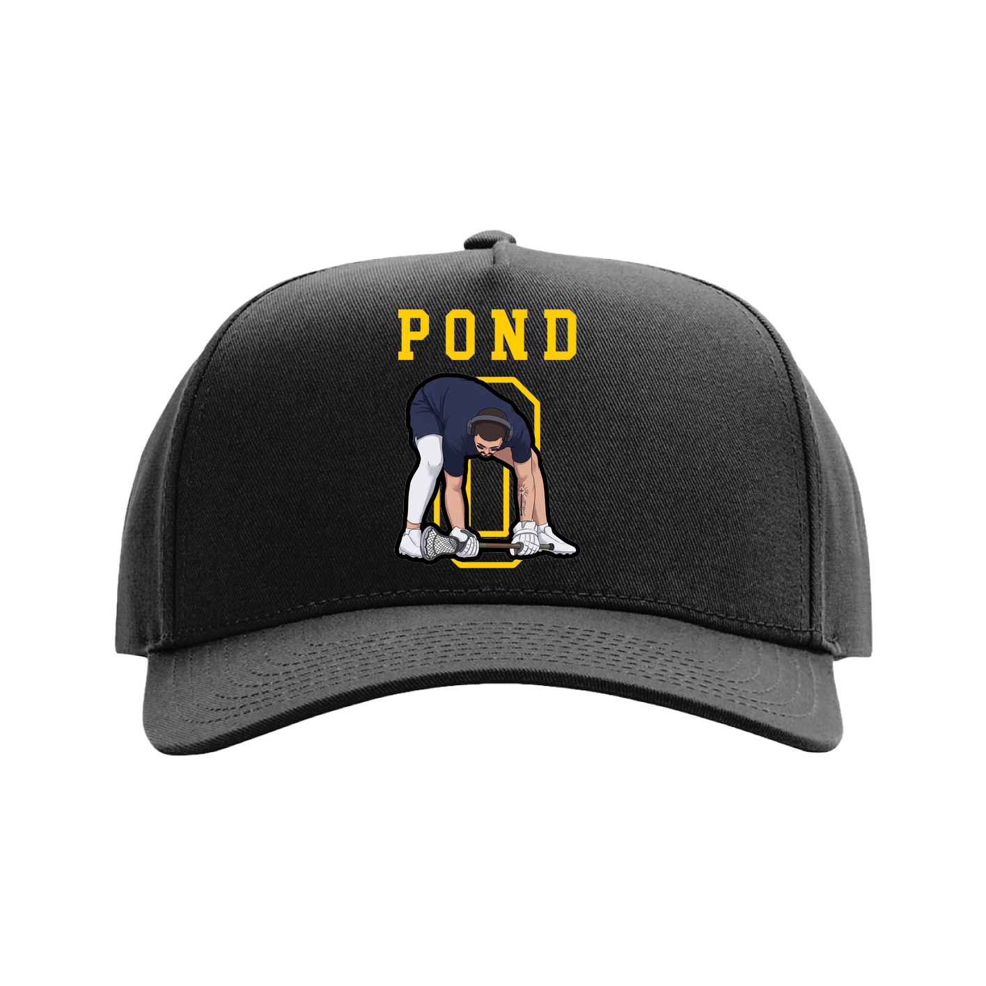 Full Fabric Five-Panel Champ Cap — Shirsey in Black