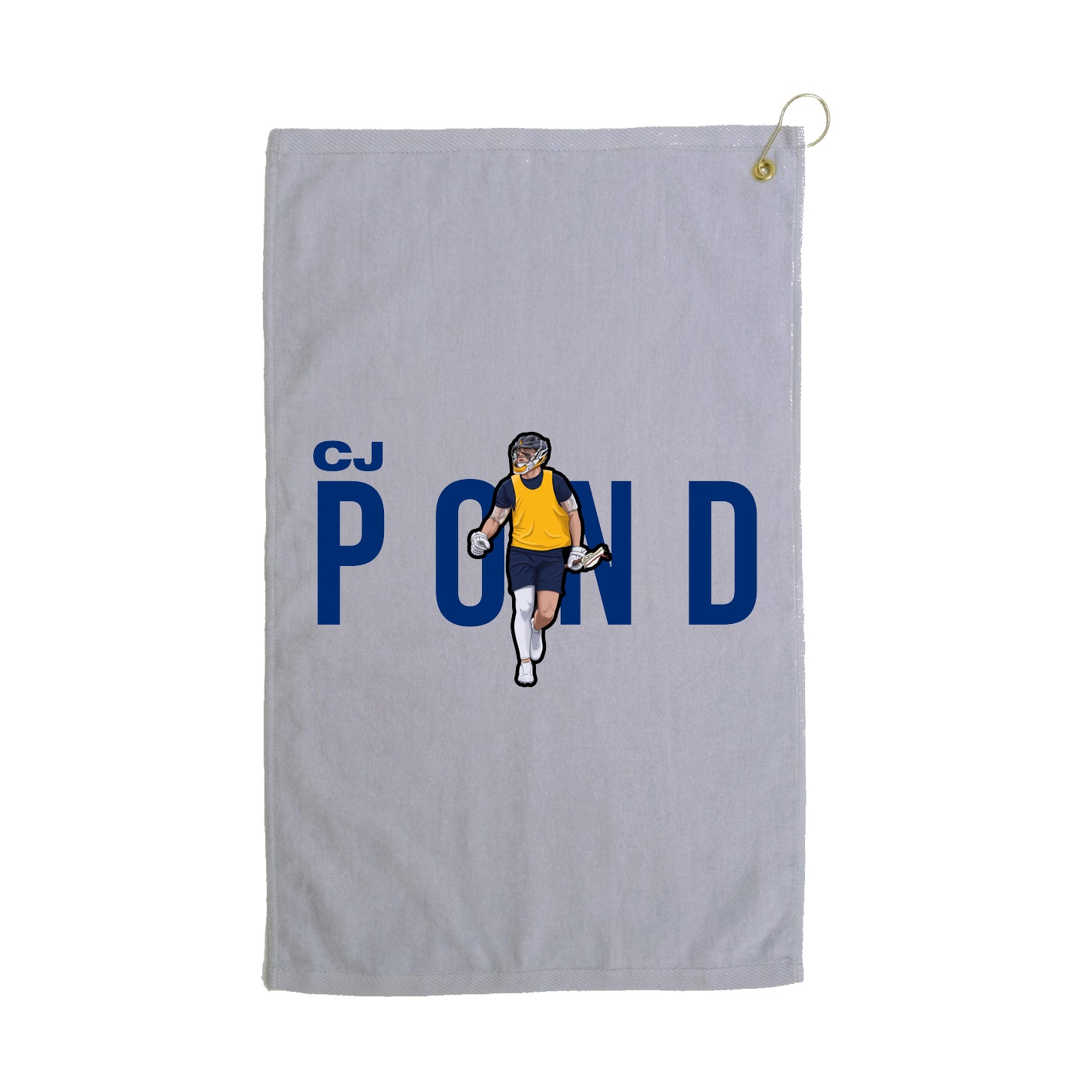 Golf Towel — Player Name in Grey
