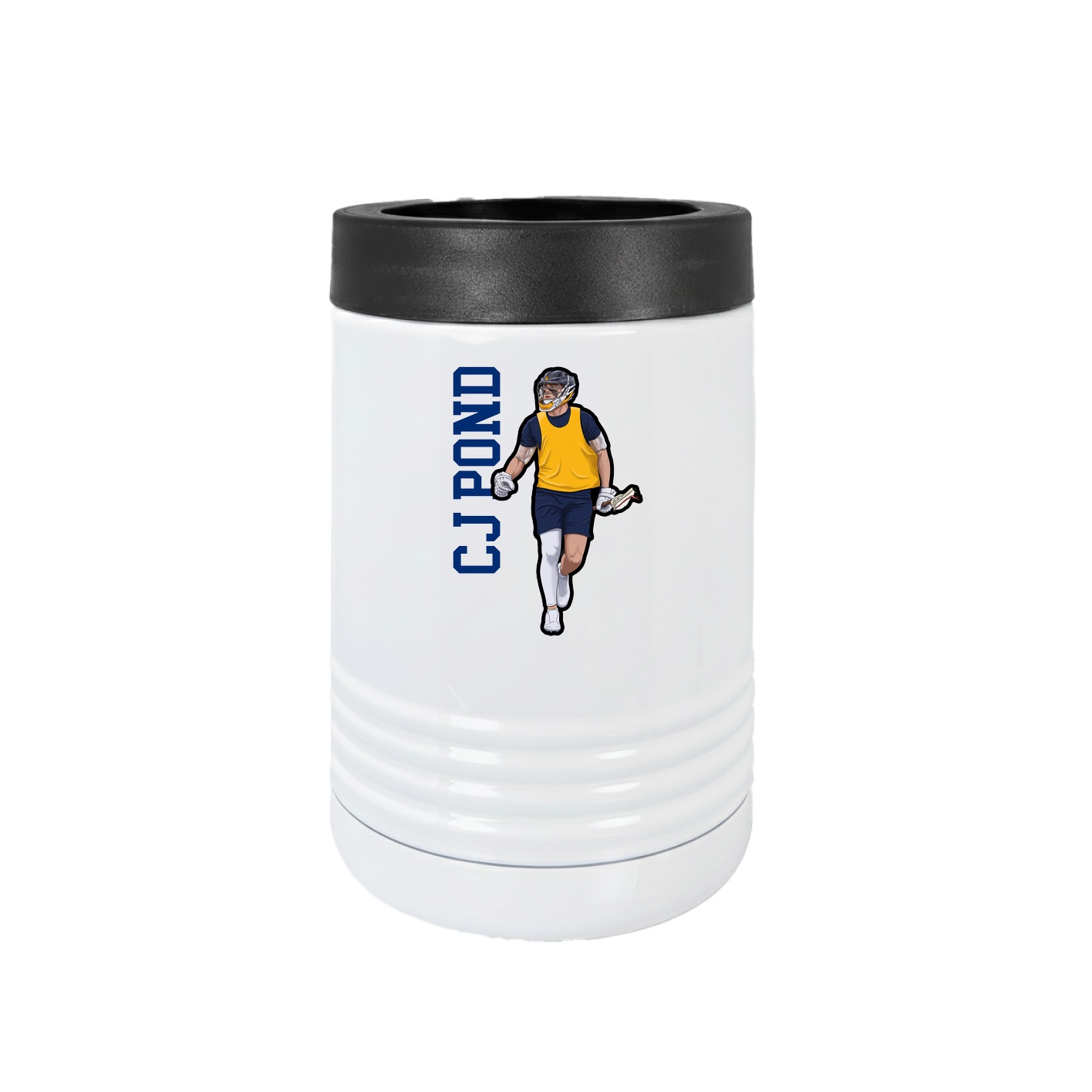 Beverage Holder — Name Vertical in White