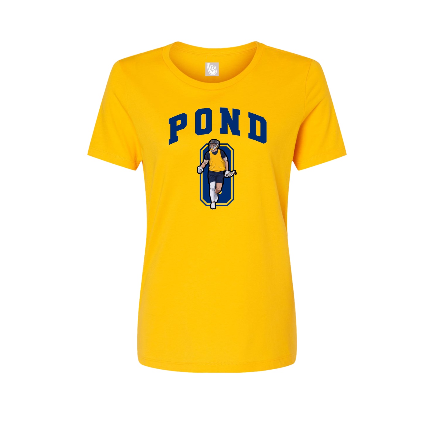 Fitted Women's Tee — Number in Gold