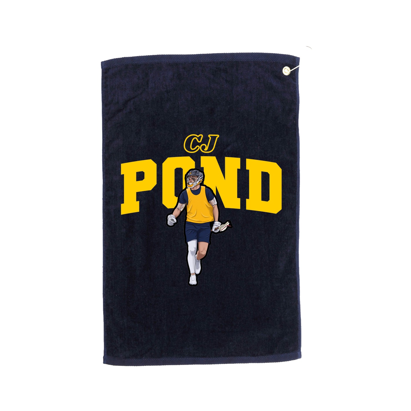 Golf Towel — Name Arch in Navy