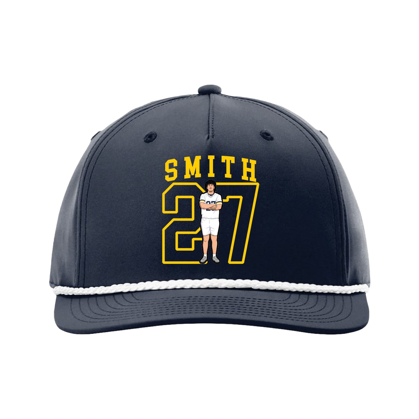 Five-Panel Classic Rope Cap — Shirsey in Navy