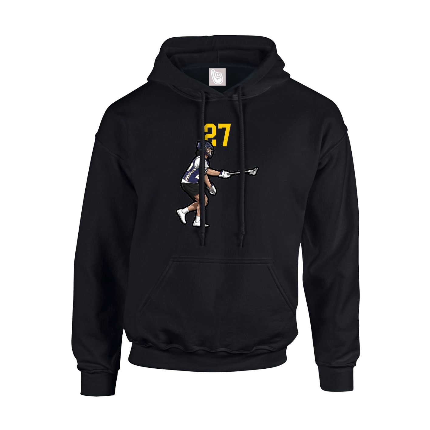 Hoodie — Number Top in Black