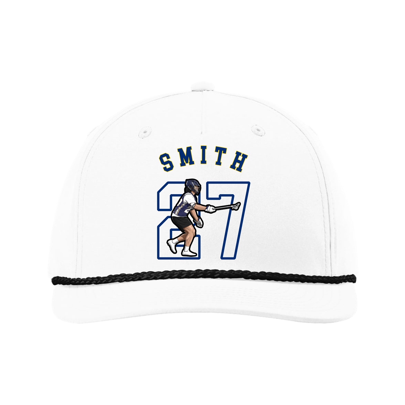 Five-Panel Classic Rope Cap — Shirsey Arch in White