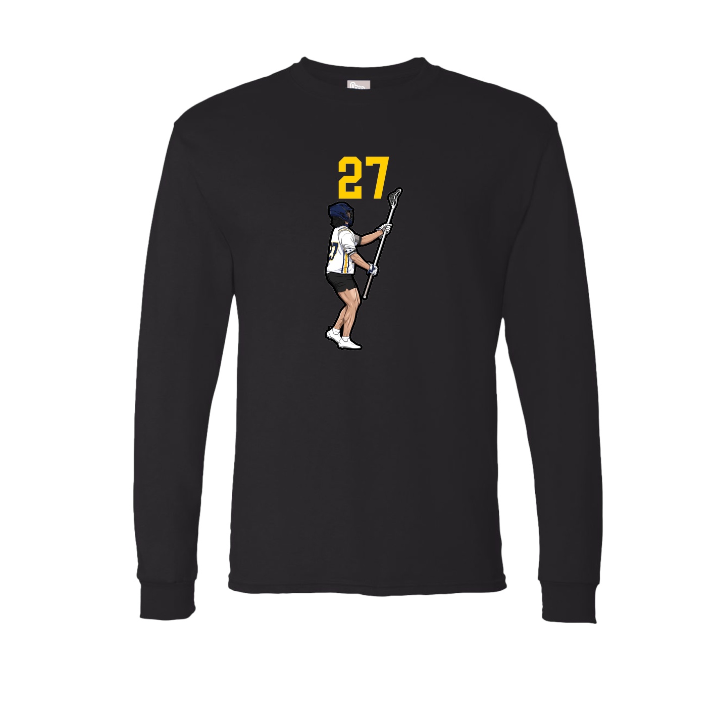 Long Sleeve Tee — Number Top in Black