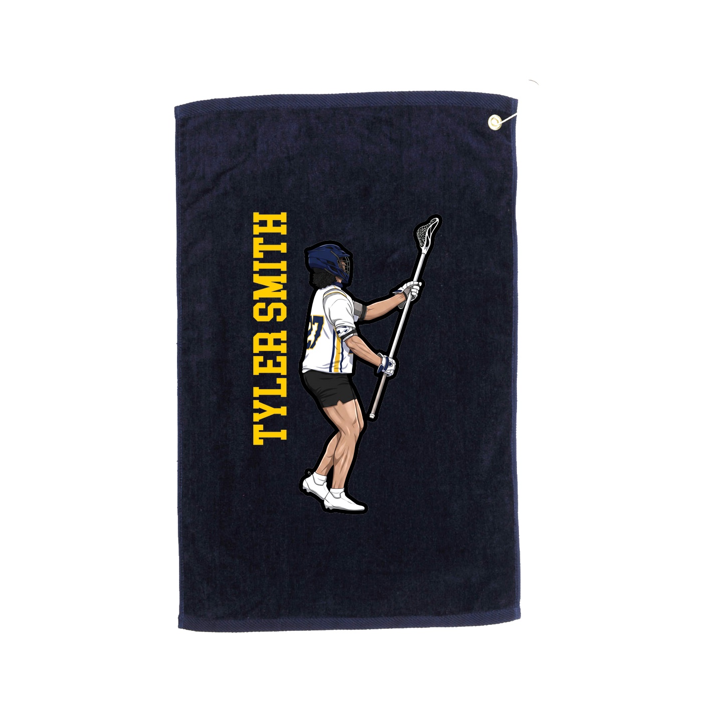 Golf Towel — Name Vertical in Navy