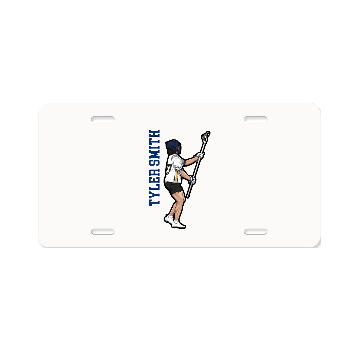 License Plate — Name Vertical in Classic