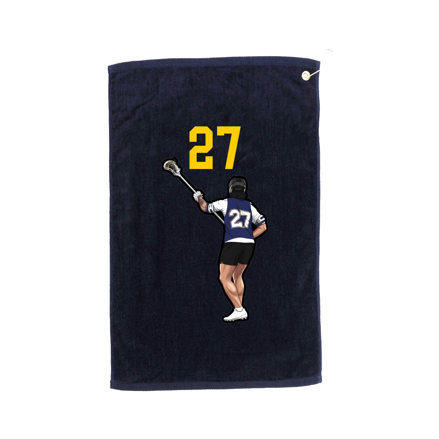Golf Towel — Number Top in Navy