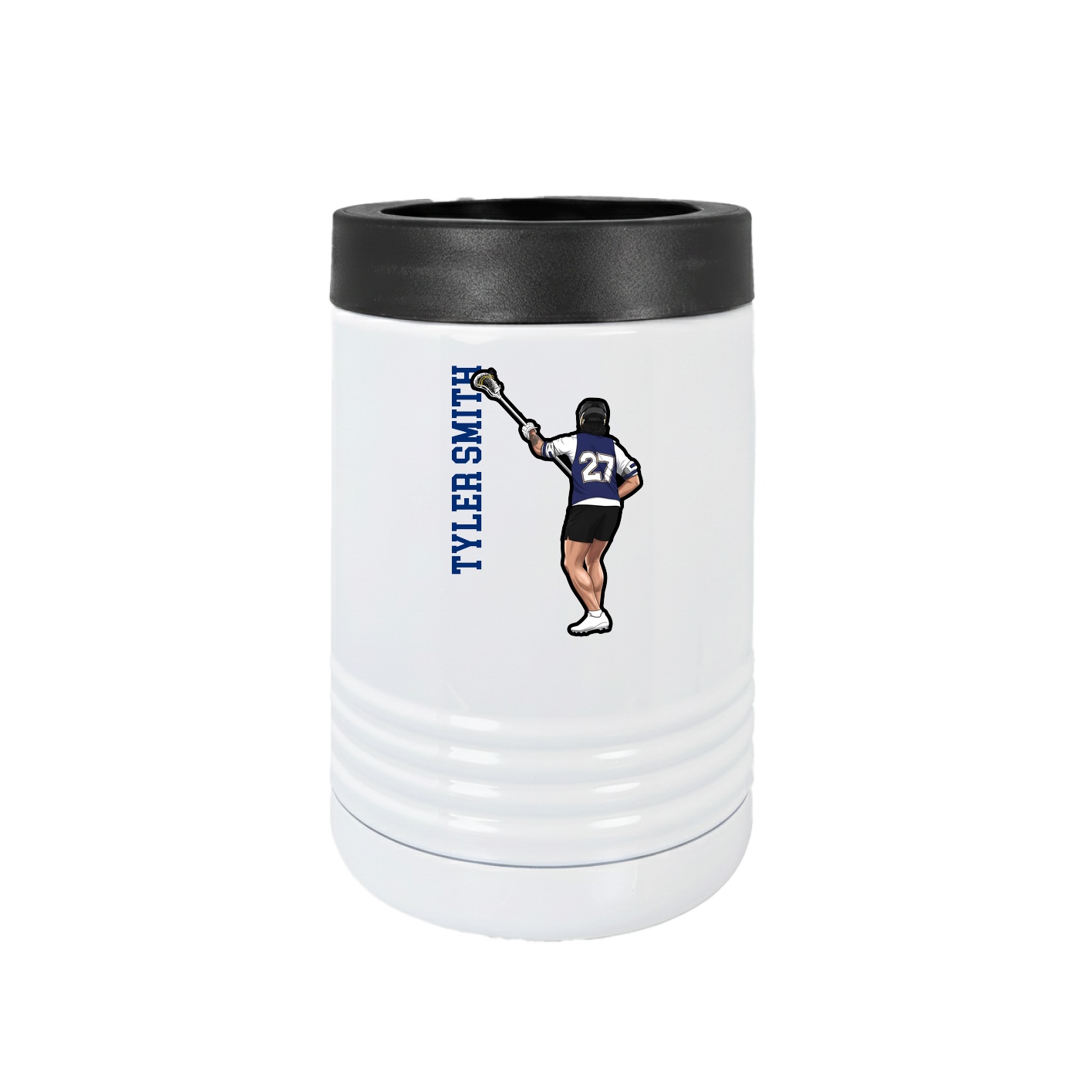 Beverage Holder — Name Vertical in White