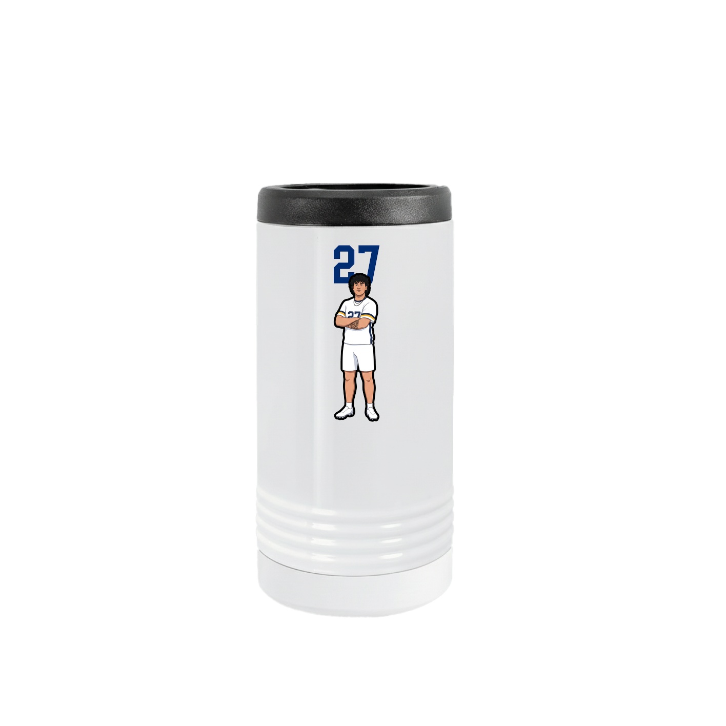 Slim Beverage Holder — Number Top in White