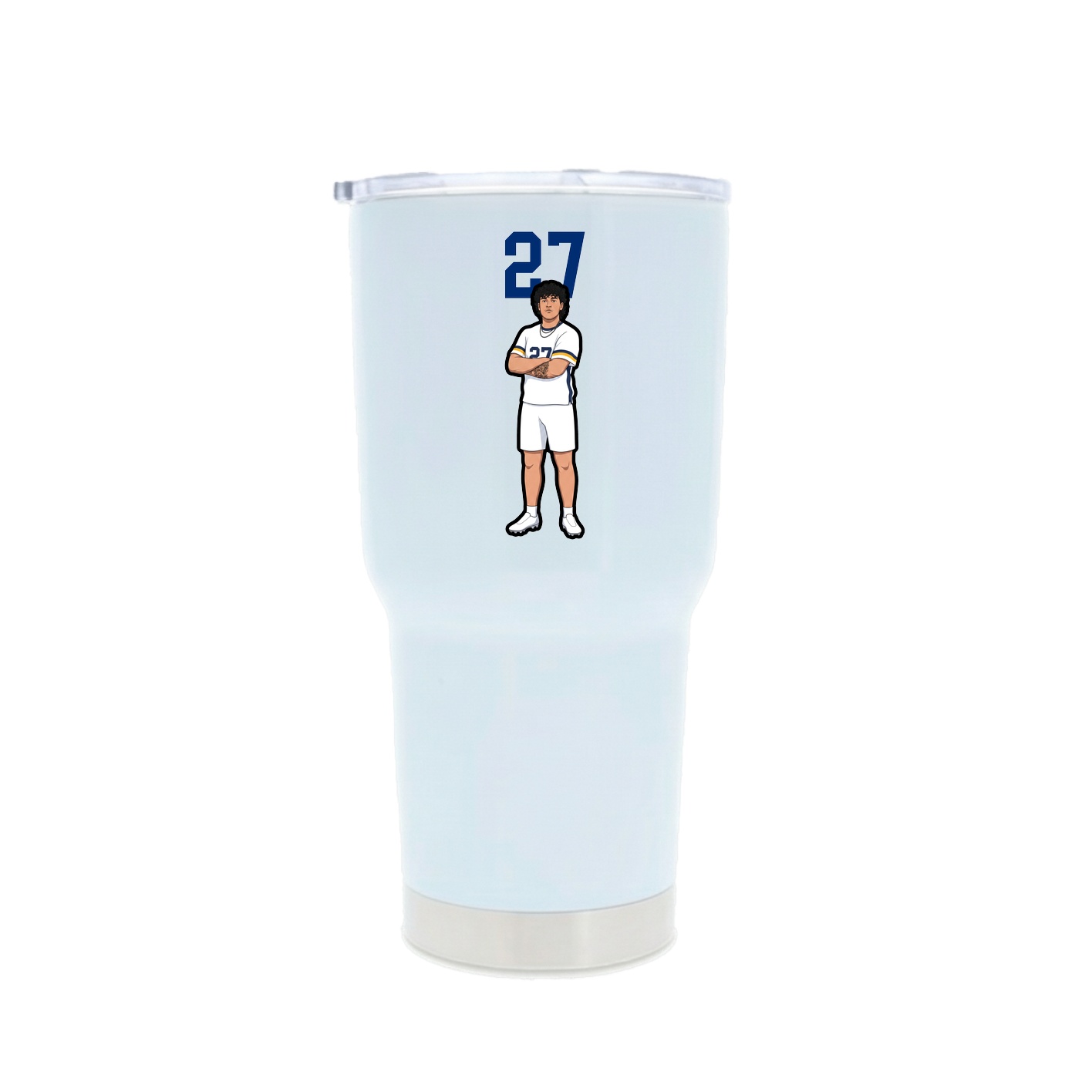 30oz Stainless Steel Tumbler — Number Top in White