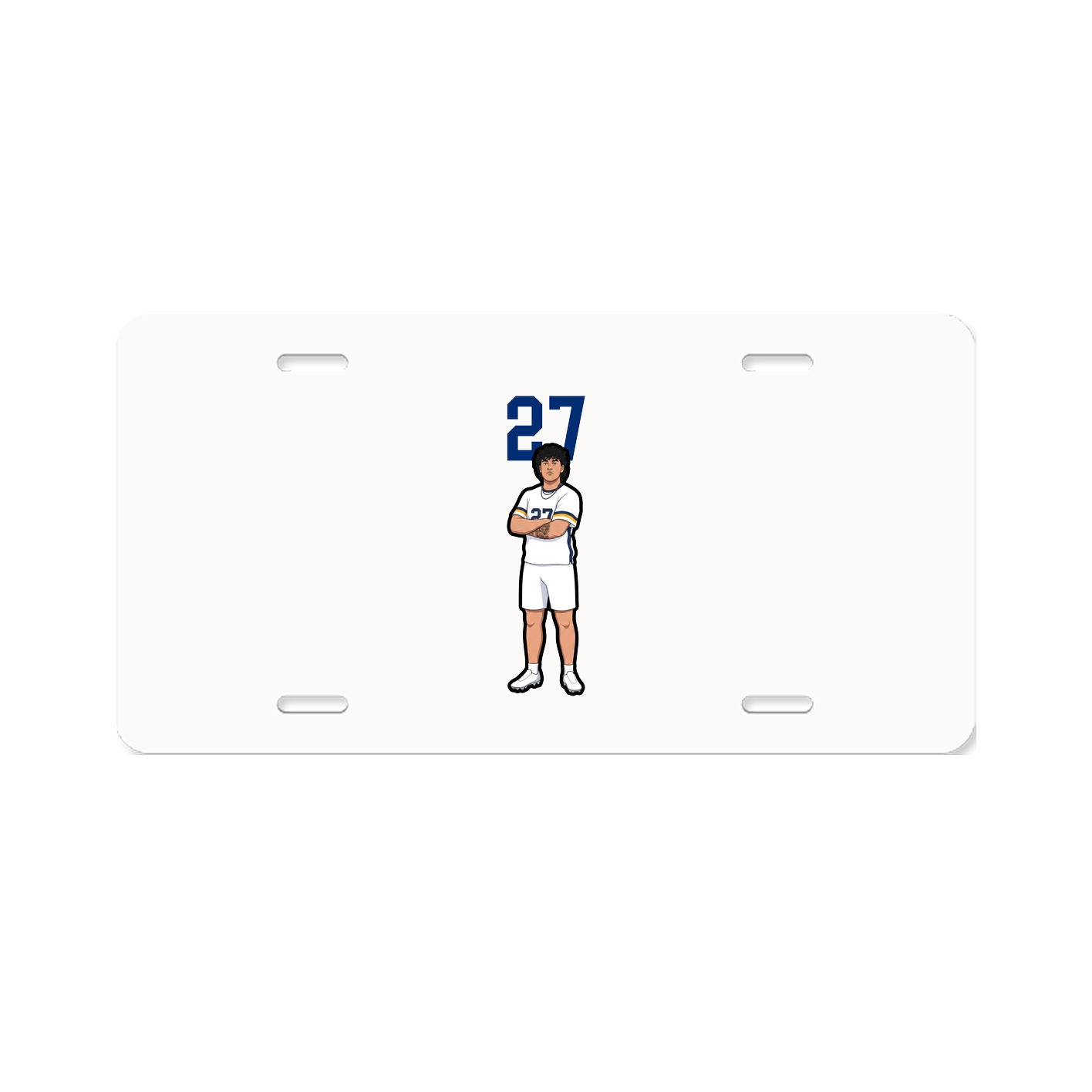 License Plate — Number Top in Classic