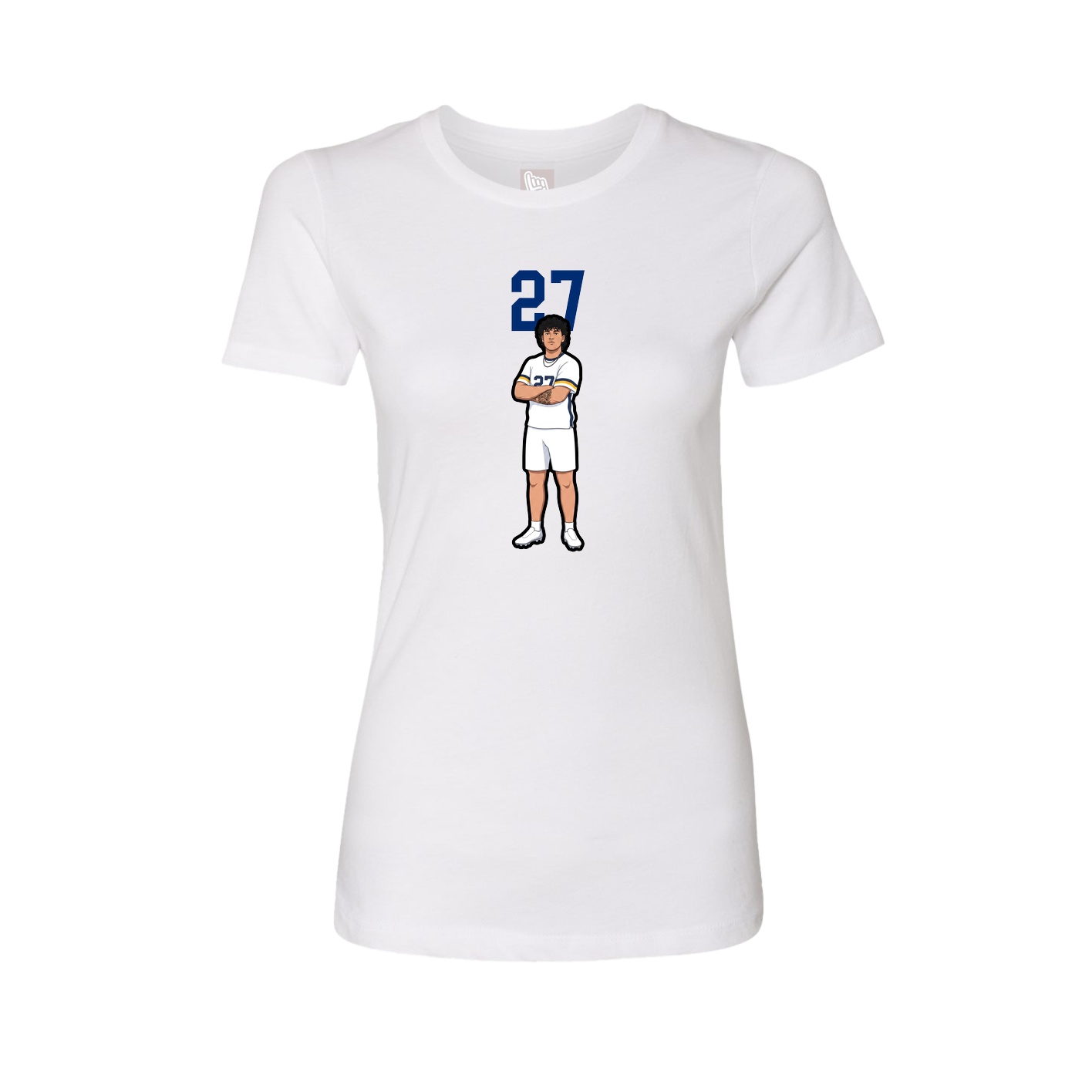 Womens Tee — Number Top in White