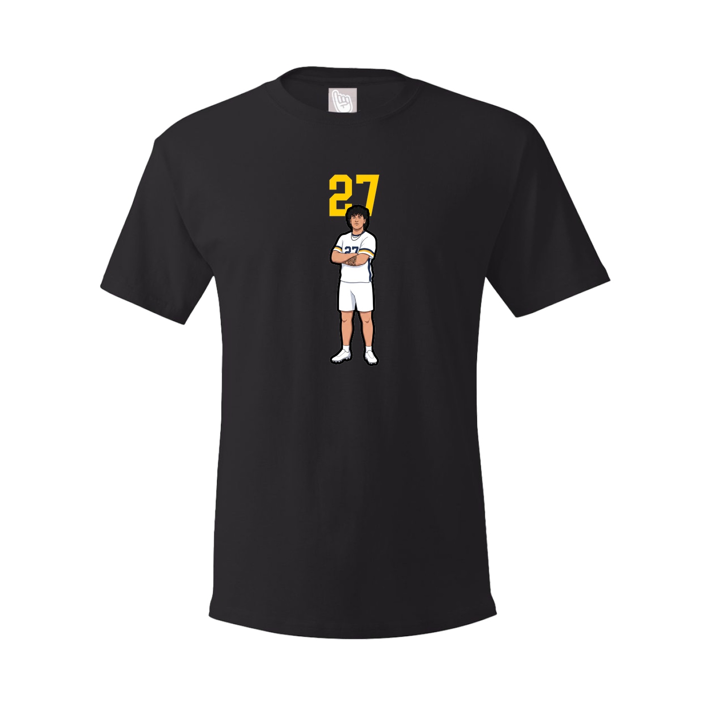 Youth Tee — Number Top in Black