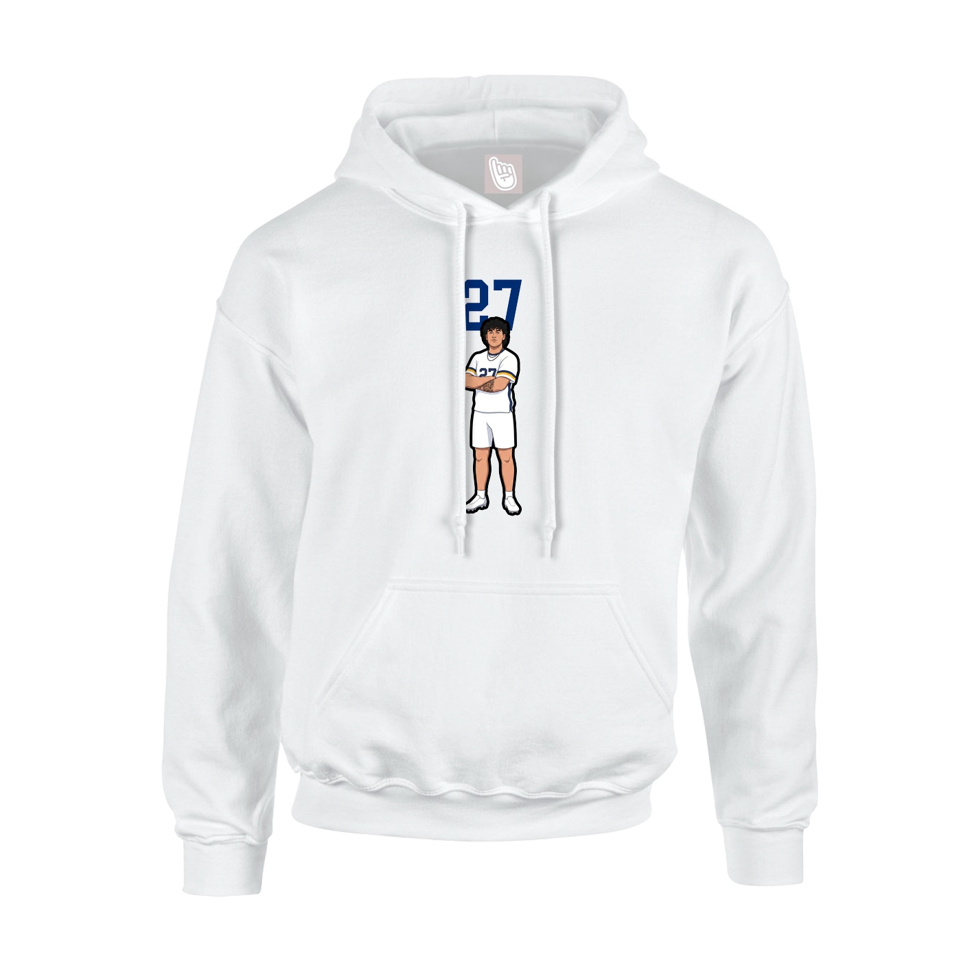 Hoodie — Number Top in White