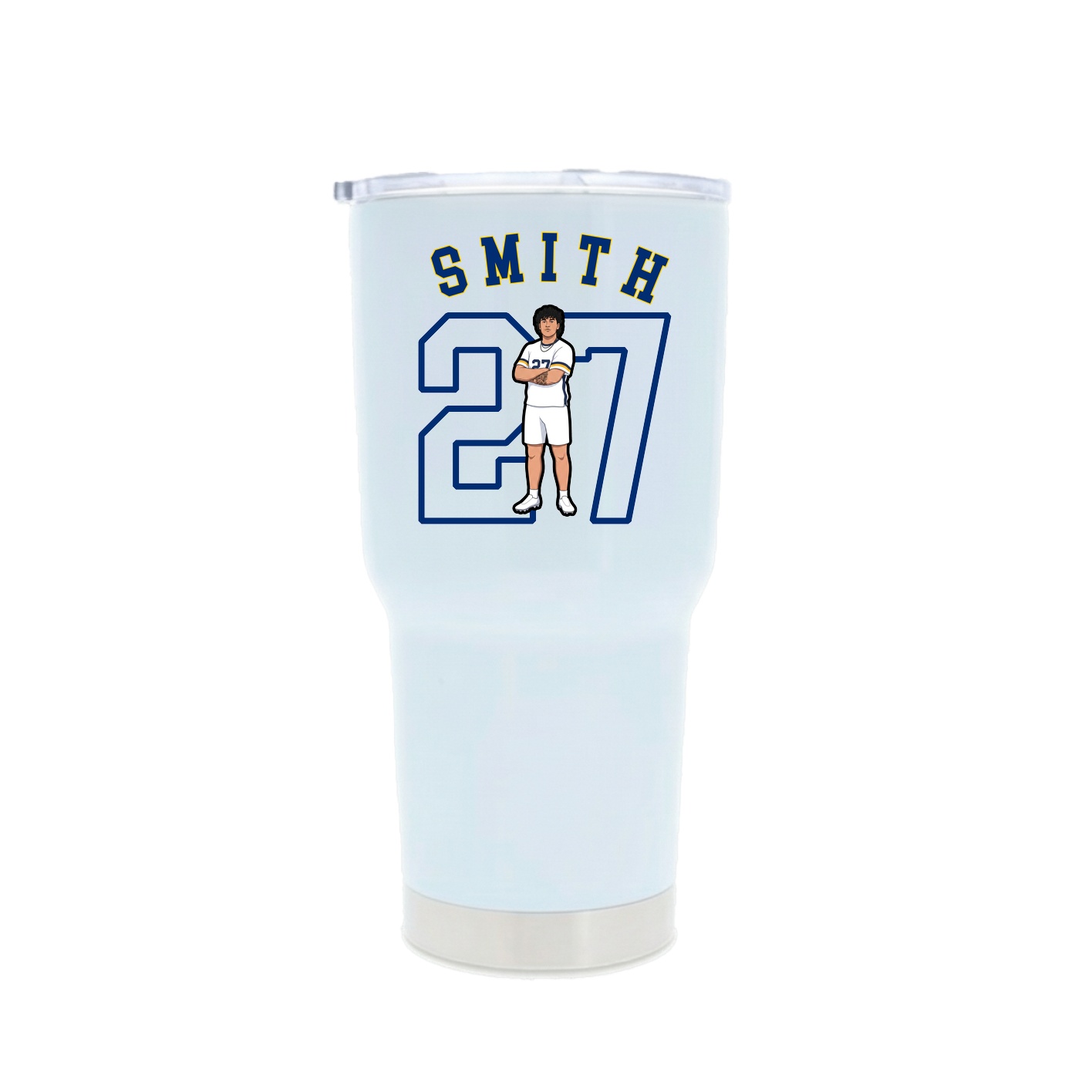 30oz Stainless Steel Tumbler — Shirsey Arch in White