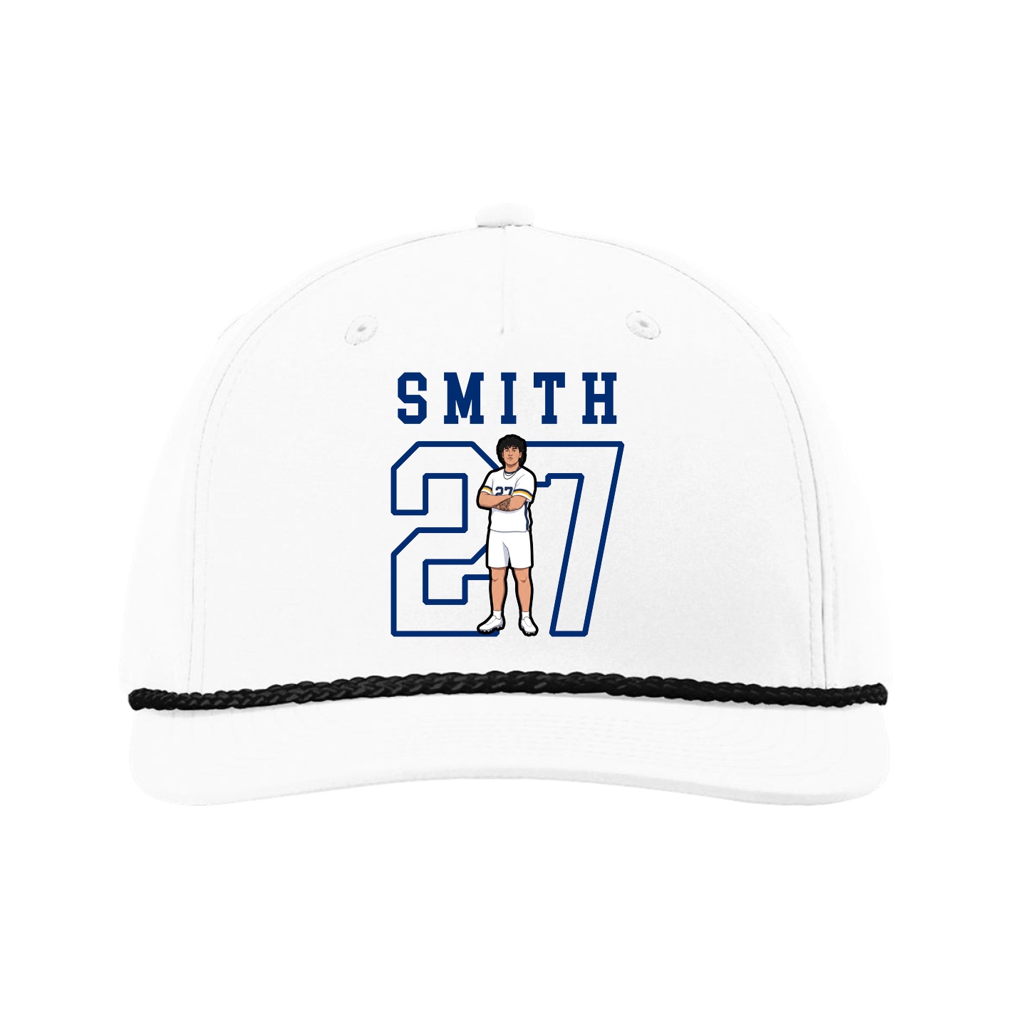 Five-Panel Classic Rope Cap — Shirsey in White