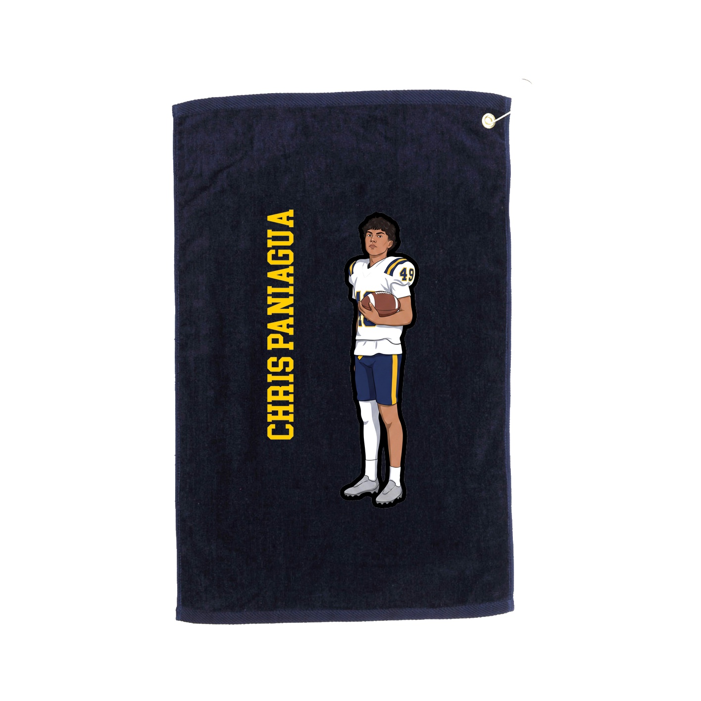 Golf Towel — Name Vertical in Navy