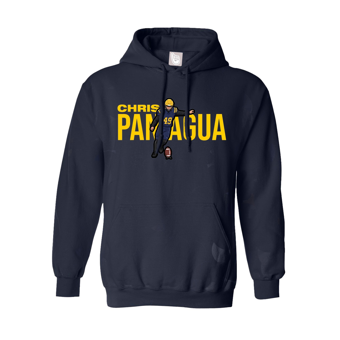 Youth Hoodie — Player Name in Navy