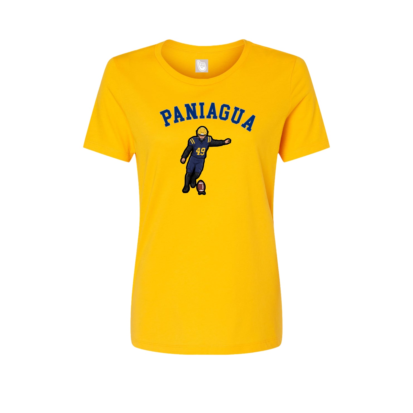 Fitted Women's Tee — Shirsey Arch in Gold
