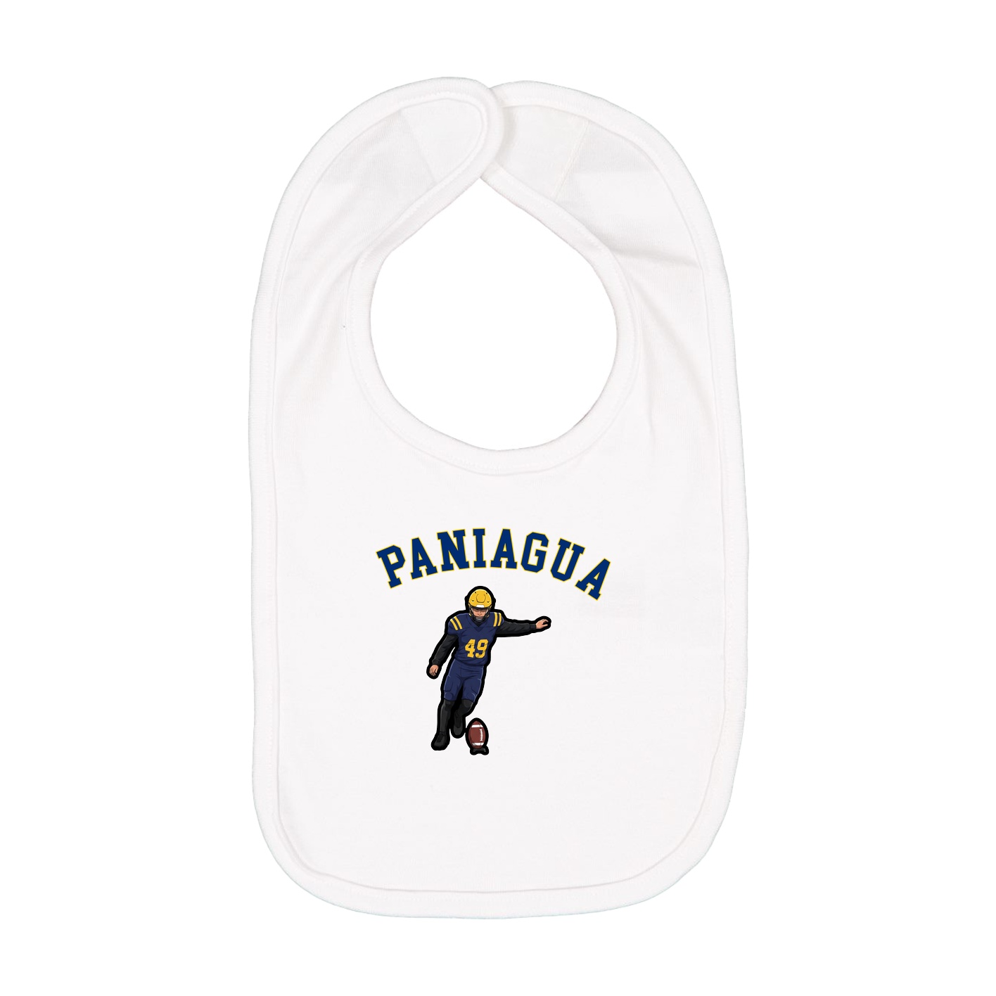 Infant Bib — Shirsey Arch in White