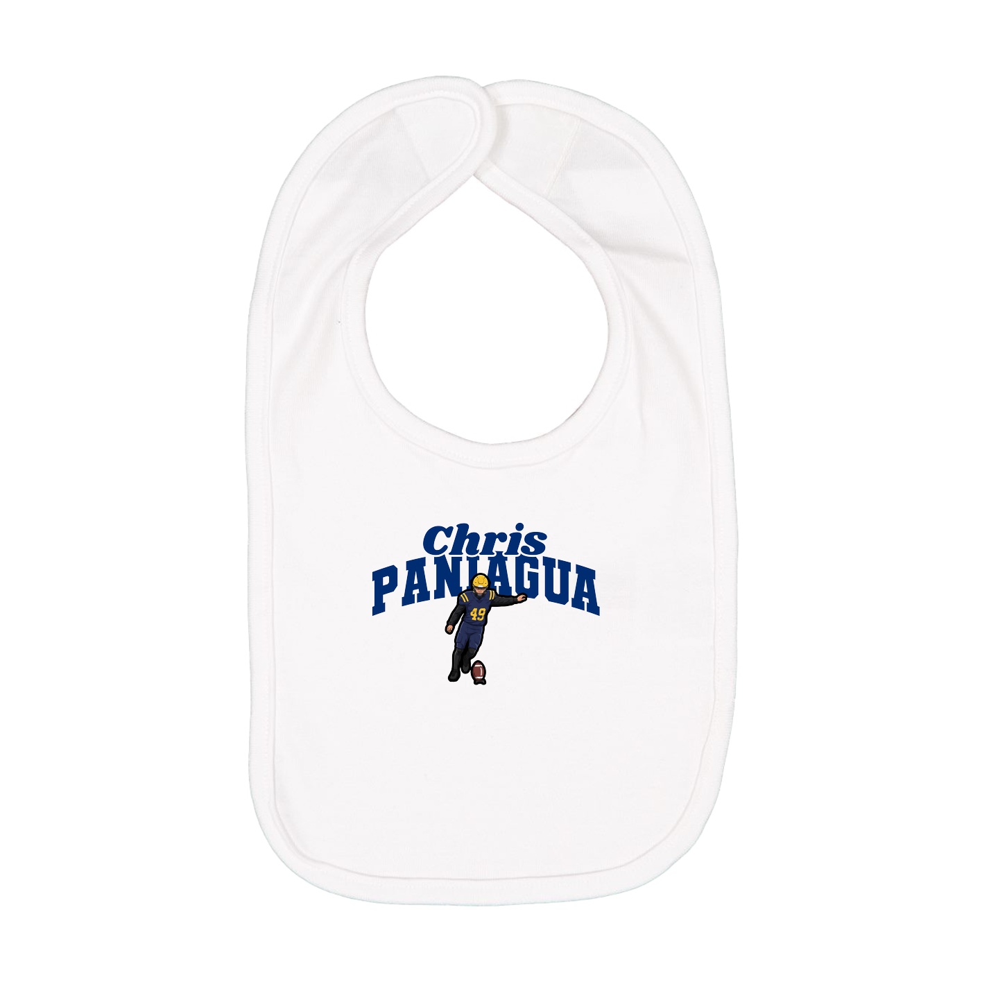 Infant Bib — Signature Arch in White