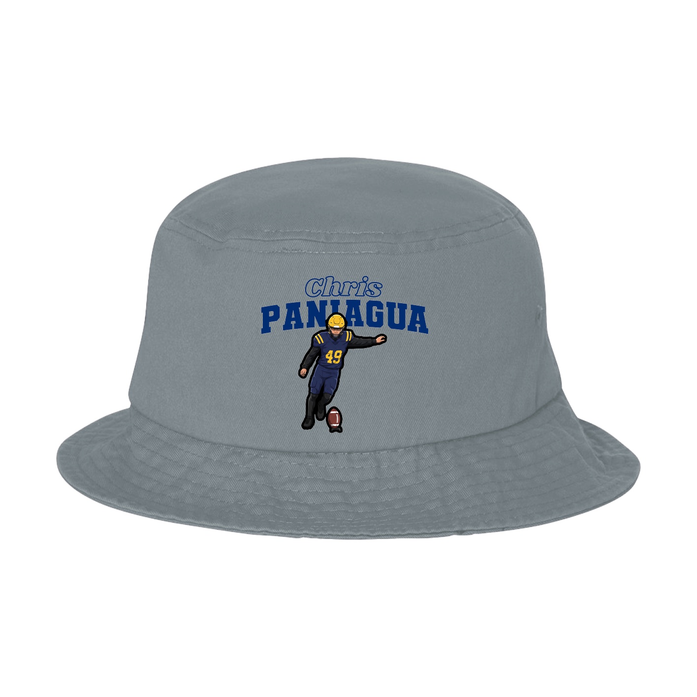 Bucket Cap — Name Arch in Grey