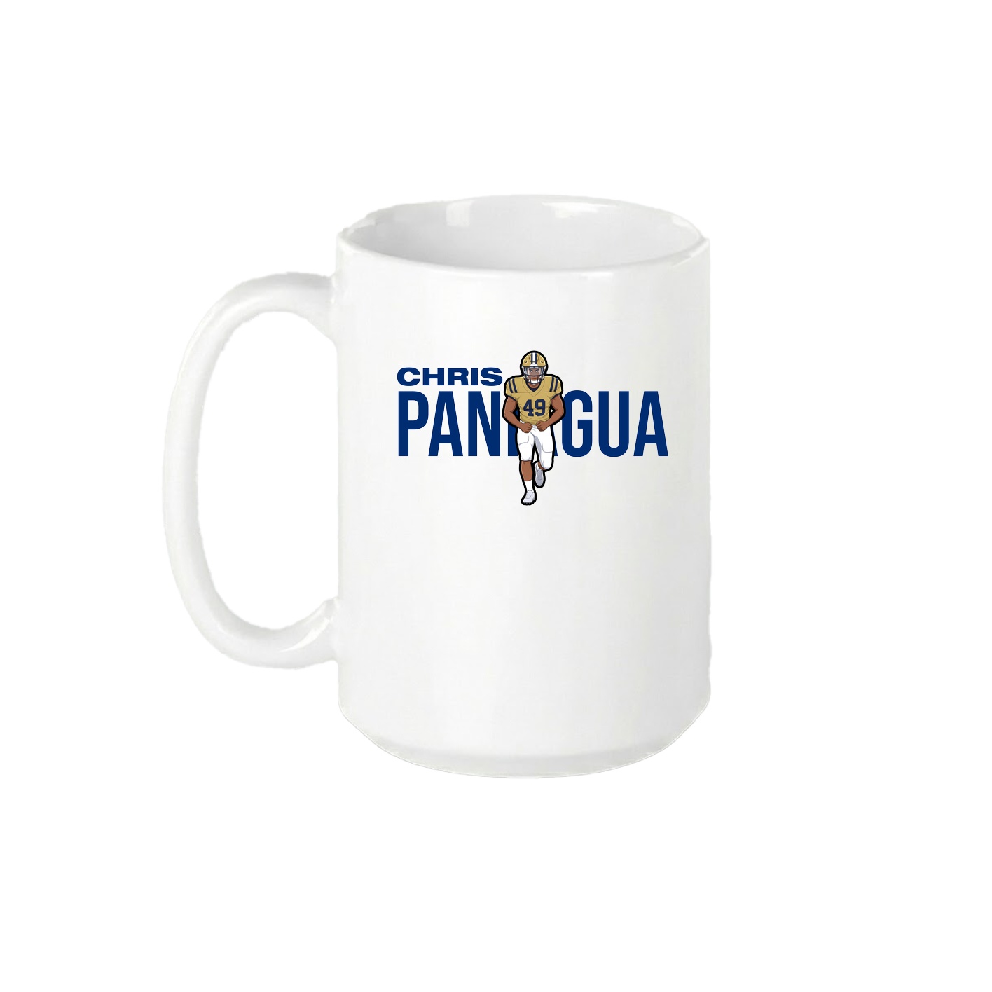 15oz Coffee Mug — Player Name in White