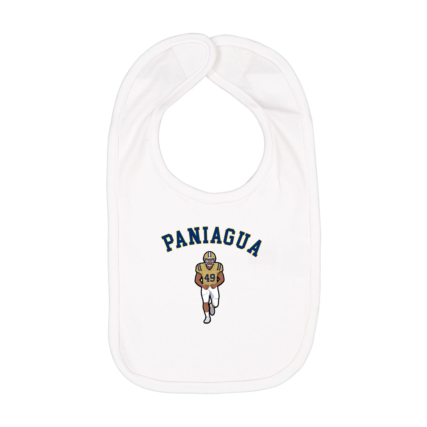 Infant Bib — Shirsey Arch in White
