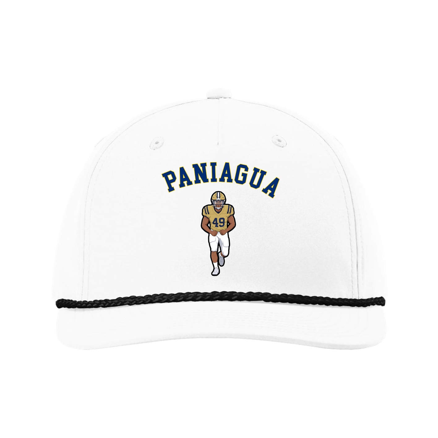 Five-Panel Classic Rope Cap — Shirsey Arch in White